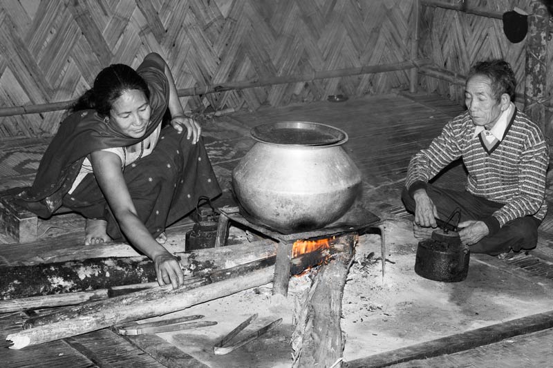 Use of timber as domestic fuel in  West Siyang district, Arunachal Pradesh - an important cause of deforestation as around 80% of rural and 48% of urban residents use firewood